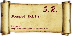Stempel Robin névjegykártya
